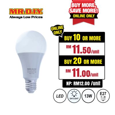 (MR.DIY) E27 Daylight Round Shape LED Bulb 13W