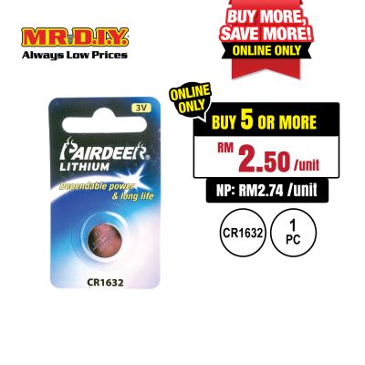 PAIRDEER Lithium Cell Battery (1pc) 