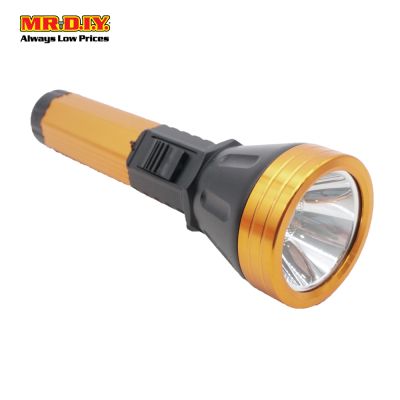 (MR.DIY)  Rechargeable Aluminium Plastic LED Flashlight BL-6699 (15cm)
