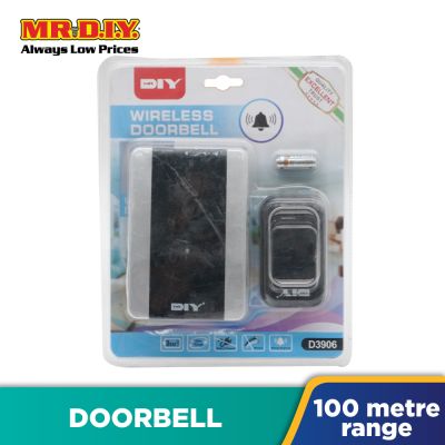 (MR.DIY) Black Battery Wireless Doorbell