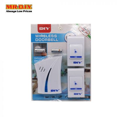 (MR.DIY) Battery Powered Wireless Doorbell with 2 Transmitter D5610