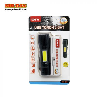 (MR.DIY) USB Rechargeable Torch Light BL-513