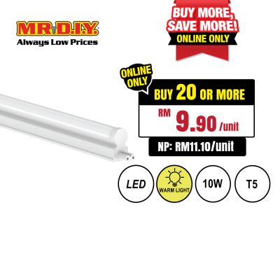 (MR.DIY) LED T5 Tube Warm White (10W) (60cm)