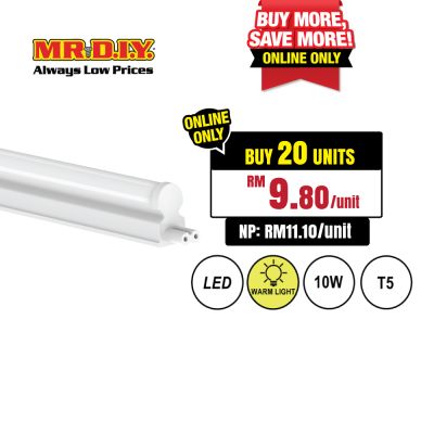 (MR.DIY) LED T5 Tube Warm White (10W) (60cm)