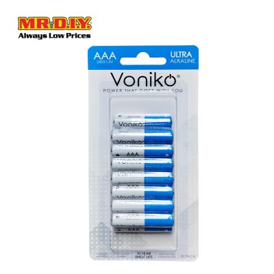 Voniko Alkaline Battery AAA Batteries - 16 pcs