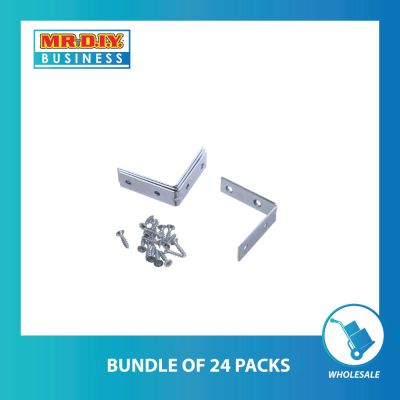 (MR.DIY) Stainless Steel L-Bracket Set (50mm x 50mm)