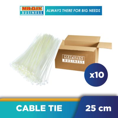 BOYANG Nylon Cable Tie White (250 x 25cm)