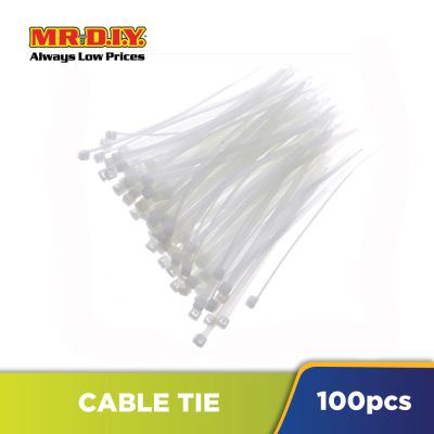 (MR.DIY) White Cable Tie 3*100mm (100 pcs)