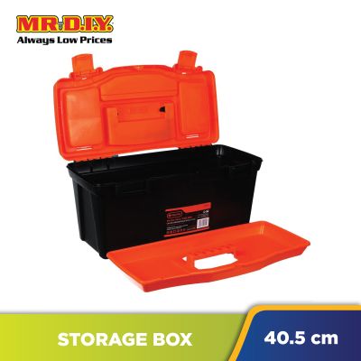 TACTIX Rectangular Plastic Storage Tool Box (40.5cm)
