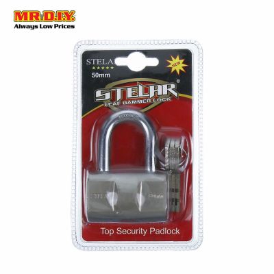 STELAR Stainless-Steel Leaf Hammer Padlock  (50mm)