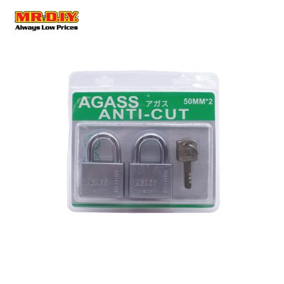 AGASS Top Security Anti-Cut Padlock 90250 (50mm x2)