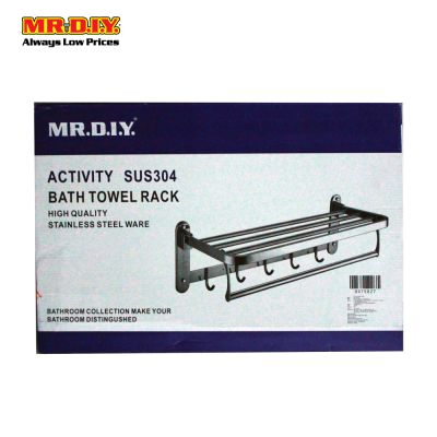 (MR.DIY) SUS304 Stainless Steel Bathroom Towel Rack 89019