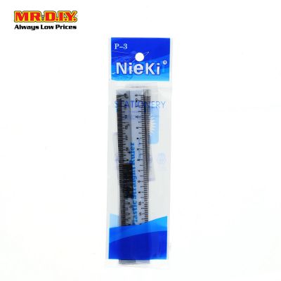 NIEKI Transparent Plastic Ruler 15cm (6 pcs)