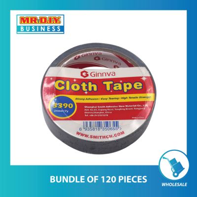 GINNVA Cloth Tape Black (2.4cm x 6.4m)