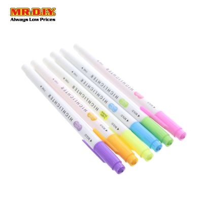 CHOSH Mild Color Double-Tips Highlighter Pack (6pcs)