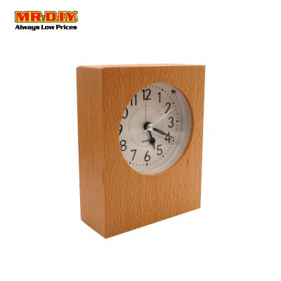 Portable Classic Wooden Square Design Alarm Clock 