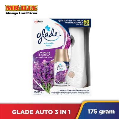 GLADE Automatic 3 in 1 Spray Lavender &amp; Vanilla Starter Kit 175g