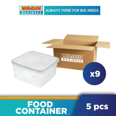 FELTON Microwavable Square Transparent Food Container (5 pieces)