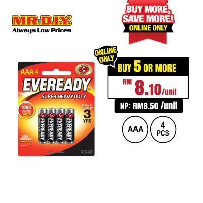 EVEREADY Super Heavy Duty AAA Battery (4pcs)