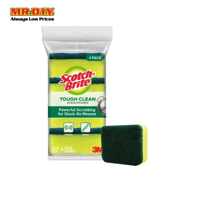 SCOTCH-BRITE Tough Clean Scouring Sponge (4pcs)