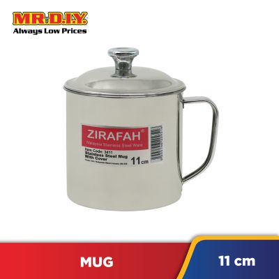 ZIRAFAH Stainless Steel Mug With Lid (11cm)