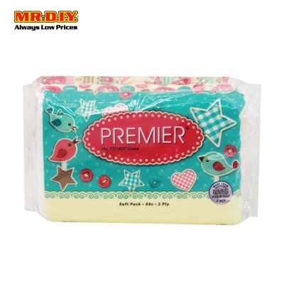 PREMIER Soft Pack Tissue 2Ply (3 X 50&#039;s)