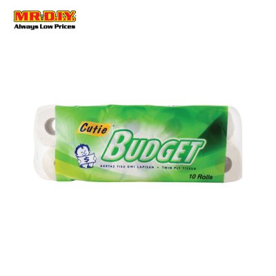 CUTIE 2-Ply Budget Toilet Roll Tissue (10pcs)