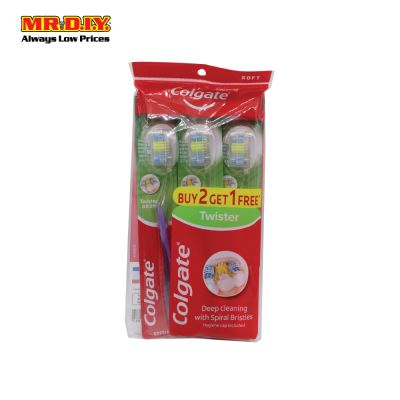 COLGATE Toothbrush Twister Soft Buy 2 Free 1(Polybag)