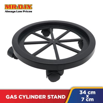 (MR.DIY) Plastic Round Roller Gas Cylinder Stand (34cm)