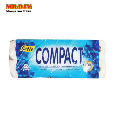 CUTIE 2-Ply Compact Toilet Roll Tissue (10pcs x 8000&#039;s)