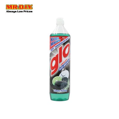GLO Anti-Bacterial Dishwashing Liquid Charcoal Lime (800ml)
