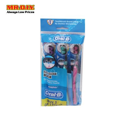 ORAL-B Complete Easy Clean Black Toothbrush 3 PCS