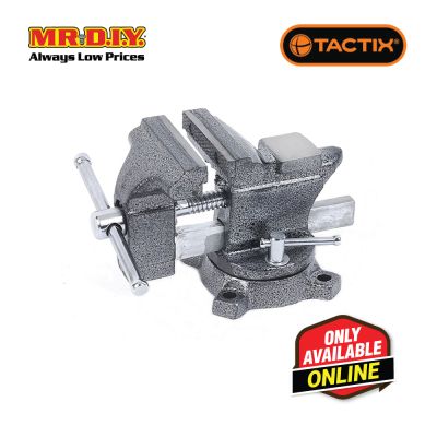 TACTIX Bench Vise With Swivel Base (90mm x 3-1/2 Inch)