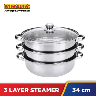 (MR.DIY) 3 Layer Steamer Pot (8L)
