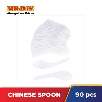 Disposable Plastic Chinese Spoon (90 pieces)