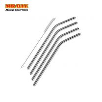 (MR.DIY) Stainless Steel Straw Set (4PCS) WY61