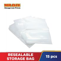 (MR.DIY) Resealable Storage Bag (15 pieces)(20x28cm)
