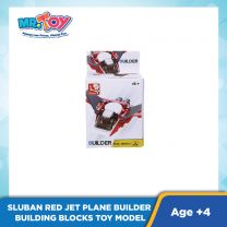 SLUBAN Red Jet Plane Builder Building Blocks Toy Model