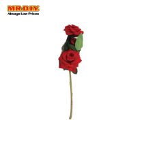(MR.DIY) Decorative Artificial Rose Flower WCJ-3 - Red