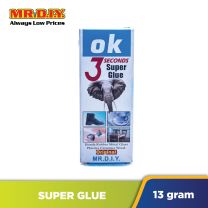 (MR.DIY) OK Original 3 Seconds Super Glue (13g)