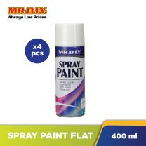 (MR.DIY) Spray Paint Flat White No.64(4 x400ml)