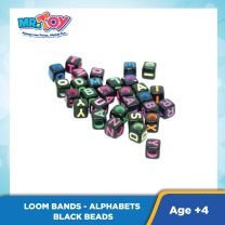 Loom Bands - Alphabets Black Beads