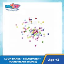 Loom Bands - Transparent Round Beads (80pcs)