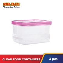 Clear Plastic Food Containers (3pc)
