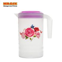 BPA-Free Transparent Water Jug with Floral Design 2.5 Litres