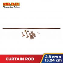 FELTON Wooden Curtain Rod- Rosewood 28mm x 6'