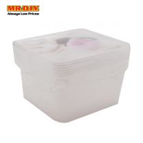 (MR.DIY) Plastic Square Food Storage Container with Lid 1500ml - 5pcs