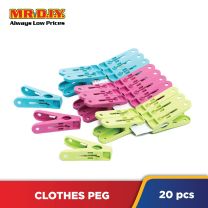 ELIANWARE Multi-Colour Plastic Clothes Pegs (20pcs)