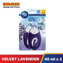 Ambi Pur Mini Fresh Velvet Lavender 2 in 1 Small Space Freshener 2 x 4.5ml Bundle Pack