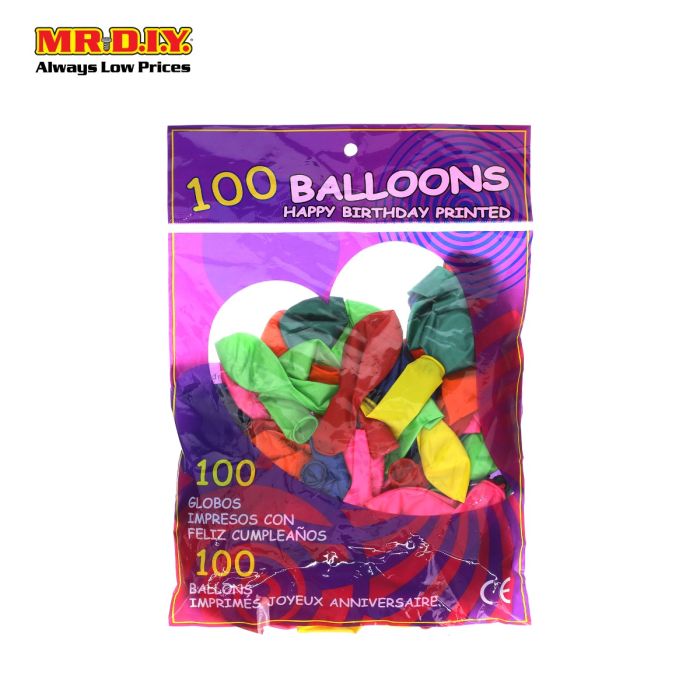 Colorful Balloon 100 Pcs Mr Diy - Mr Diy Helium Balloons